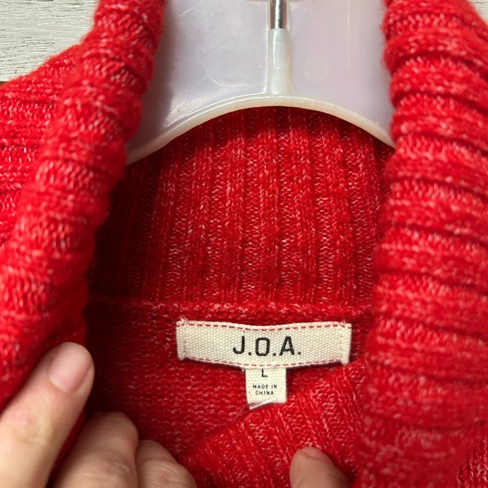 J.O.A. Red Après Turtleneck Sweater - Picture 3 of 7